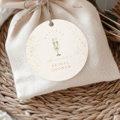 Bow Parels en Prosecco Vrijgezellenfeest Ronde Sticker