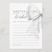 Bow Pearls Advies & Wishes Vrijgezellenfeest Kaart (Voorkant)