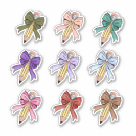 Bow Pencil Stickers