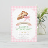 Bow pie birthday party invitation kaart (Staand voorkant)