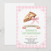 Bow pie birthday party invitation kaart (Voorkant / Achterkant)