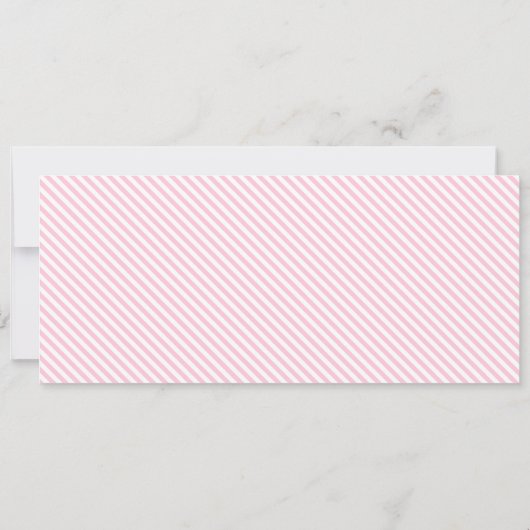 Bow Pink Stripe Moederdag Cadeaubon Kaart (Achterkant)