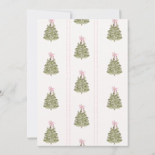 Bow Pink Tree Baby Het is een koud Baby shower Kaart (Achterkant)