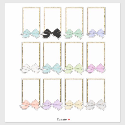 Bow Planner-Stickers Sticker (Vel)