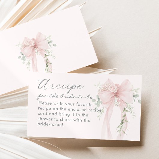 Bow Recipe for the bride Coquette Aesthetic Informatiekaartje