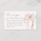 Bow Recipe for the bride Coquette Aesthetic Informatiekaartje (Voorkant)