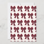 Bow Red Velvet Bow Elegant Vakantie Kerstfeest Kaart (Achterkant)