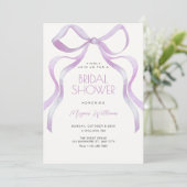 Bow ribbon bridal shower kaart (Staand voorkant)