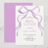 Bow ribbon bridal shower kaart (Voorkant / Achterkant)