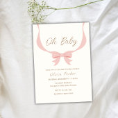  Bow Ribbon Girl Baby shower Kaart