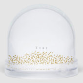 Bow Ribbon Glitterende Huisdier Geheugen Foto Wit Sneeuwbol (Achterkant)