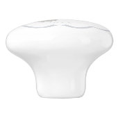 Bow Ribbon is een jongen grijs Keramische Knop (Zijkant)