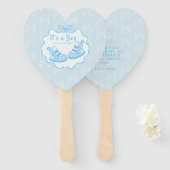 Bow Ribbon is een jongen Handwaaier (Voorkant en achterkant)