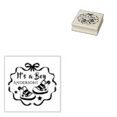 Bow Ribbon is een jongen Rubberstempel (Gestempeld)