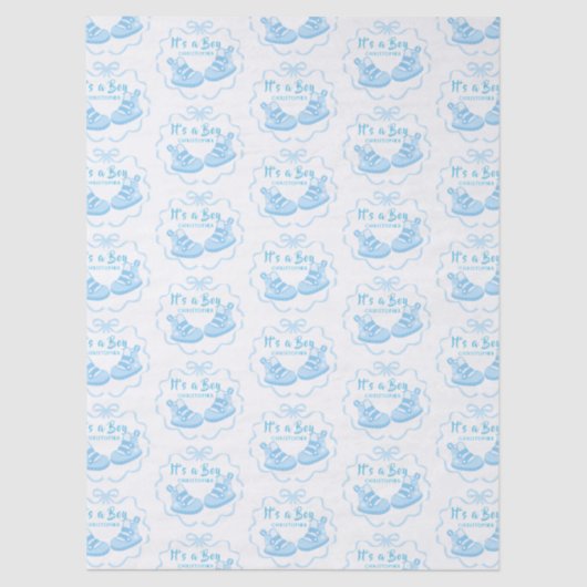 Bow Ribbon is een jongen Tissuepapier (Voorkant)