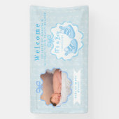 Bow Ribbon is een jongen welkom Spandoek (Verticaal)