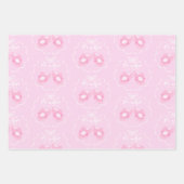 Bow Ribbon is een meisje roze Inpakpapier Vel (Voorkant 2)