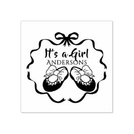 Bow Ribbon is een Meisje Rubber Stamp Rubberstempel