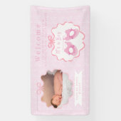 Bow Ribbon is een meisje welkom Spandoek (Verticaal)