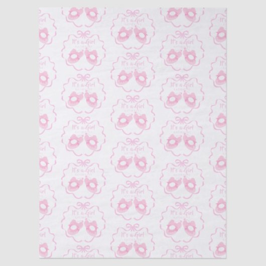 Bow Ribbon is een wit meisje Tissuepapier (Voorkant)