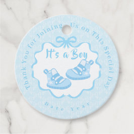 Bow Ribbon Its a Boy Bedankjes Labels
