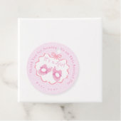 Bow Ribbon Its a Girl Bedankjes Labels (In situ)