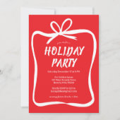 Bow Ribbon Lijst Vakantie Kerstfeest CUSTOM Kaart (Voorkant)