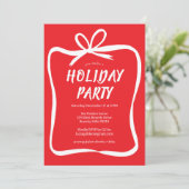 Bow Ribbon Lijst Vakantie Kerstfeest CUSTOM Kaart (Staand voorkant)