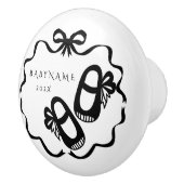 Bow Ribbon Nursery Baby Girl Keramische Knop (Rechts)