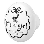 Bow Ribbon Nursery Baby Pram Keramische Knop (Rechts)