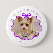 Bow Ribbon Pet Foto Paarse