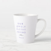 Bow Ribbon Pet Memory Foto Paarse Latte Mok (Rechts)