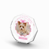 Bow Ribbon Pet Memory Foto Roze (Rechts)