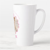 Bow Ribbon Pet Memory Foto Roze Latte Mok (Rechts)