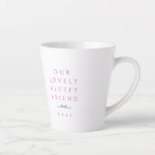 Bow Ribbon Pet Memory Photo Pink Latte Mok (Rechts)