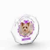 Bow Ribbon Pet Memory Photo Purple Fotoblokken (Links)