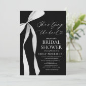 Bow Ribbon Ze bindt het knoop Vrijgezellenfeest Kaart (Staand voorkant)