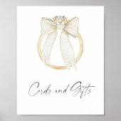 Bow & Ring Vrijgezellenfeest Kaarten en geschenken Poster (Voorkant)