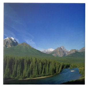 Bow-rivier bij Nationaal park Banff in Alberta Tegeltje
