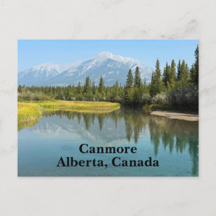 Bow-rivier in Canmore Canada Briefkaart