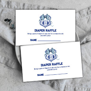 Bow Rookie Football Luier Raffle Baby Shower Informatiekaartje