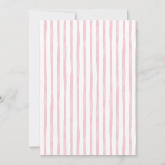 Bow Roze Vrachtwagen Pompoen 1e Verjaardag Streep  Kaart (Achterkant)