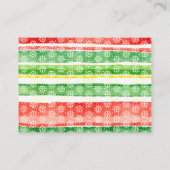 Bow Santa hat Christmas Baby shower Diaper raffle Informatiekaartje (Achterkant)