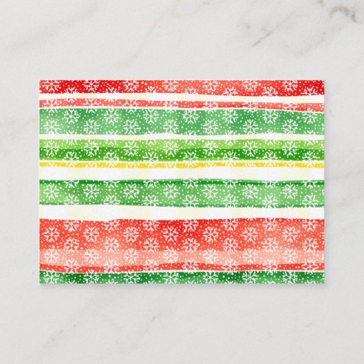 Bow Santa hat Christmas Baby shower Diaper raffle Informatiekaartje (Achterkant)