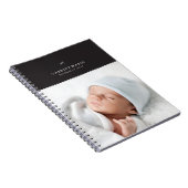 Bow & Scallops Journal - Zwart Notitieboek (Rechterzijde)