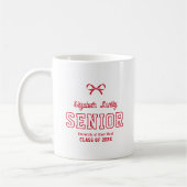 Bow Senior Custom Jaar Script Afgestudeerd Univers Koffiemok (Links)