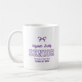 Bow Senior Custom Jaar Script Afstudeer College Koffiemok (Links)
