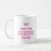 Bow Senior Custom Jaar Script Afstudeer Universite Koffiemok (Links)