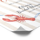 Bow She’s a Catch Lobster Bridal Shower Welcome  Poster (Hoek)