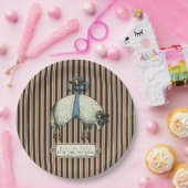  Bow Sheep™ Collectie - Birth Info / 9 inch Papieren Bordje (Feest)